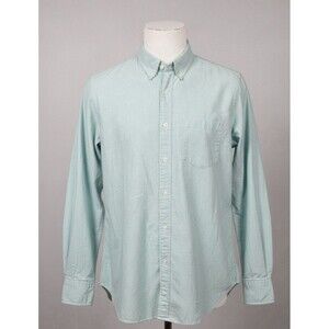 J.Crew Men's Oxford Button-Down Shirt Size Medium Mint Green 100% Cotton